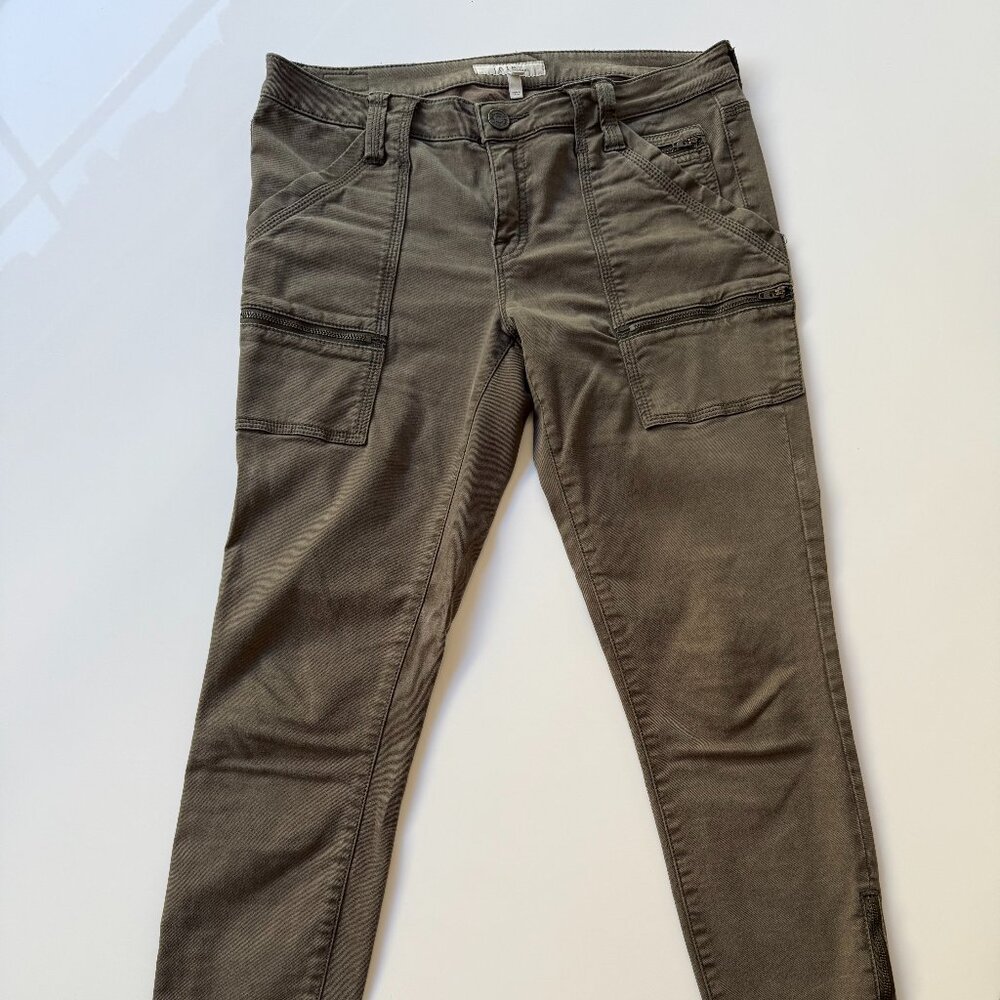 Joie Army Green Cargo Zipper Pocket Skinny Jeans - 8/29